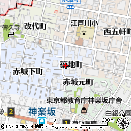 東京都新宿区築地町19周辺の地図