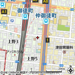 東京都台東区上野5丁目15-9周辺の地図