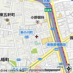 東京都新宿区新小川町3-25周辺の地図