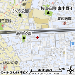 東中野2丁目32木村邸[akippa]駐車場周辺の地図