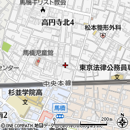 ファインパーキング高円寺北第２駐車場周辺の地図