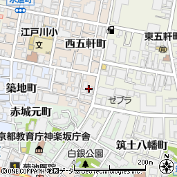 東京都新宿区西五軒町2周辺の地図