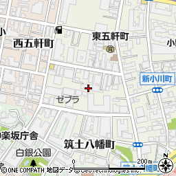 東京都新宿区東五軒町3周辺の地図