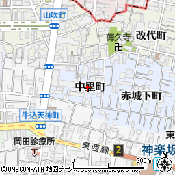 東京都新宿区中里町22周辺の地図