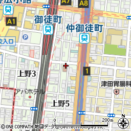 東京都台東区上野5丁目16-10周辺の地図
