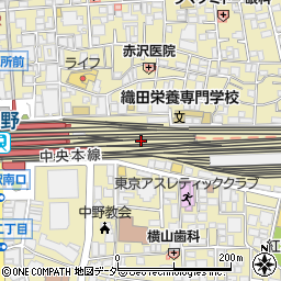東京都中野区中野周辺の地図