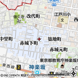 東京都新宿区赤城下町73周辺の地図
