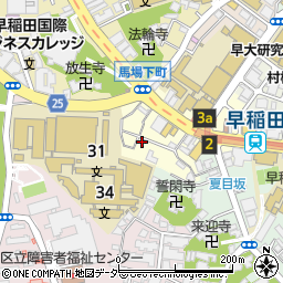 東京都新宿区馬場下町53周辺の地図