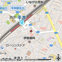 タイムズ平井第１４駐車場周辺の地図