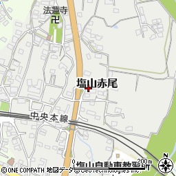 山梨県甲州市塩山赤尾363周辺の地図