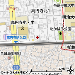 ＪＲ東日本高円寺変電所周辺の地図