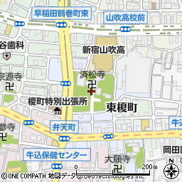 東京都新宿区榎町77周辺の地図