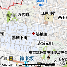 東京都新宿区築地町4周辺の地図