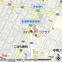 武蔵野警察署前周辺の地図