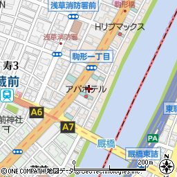 東京都台東区駒形2丁目4周辺の地図