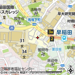 東京都新宿区馬場下町45周辺の地図