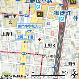 御徒町ワイン食堂 パパン周辺の地図