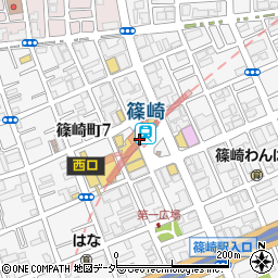 ライフ篠崎店周辺の地図