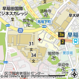 東京都新宿区馬場下町51周辺の地図