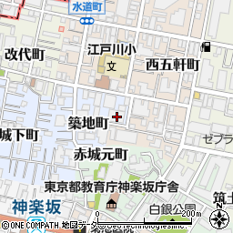 東京都新宿区築地町13周辺の地図
