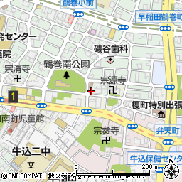 東京都新宿区早稲田町80周辺の地図