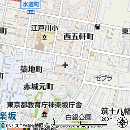 東京都新宿区西五軒町3周辺の地図