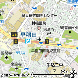 東京都新宿区早稲田町66周辺の地図