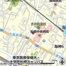 東京電力船橋寮周辺の地図