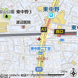 ファミリーマート東中野駅前店周辺の地図