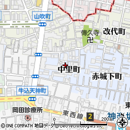 東京都新宿区中里町23周辺の地図
