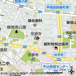 東京都新宿区早稲田町82周辺の地図