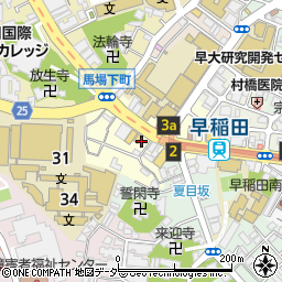 つけめん高木や早稲田店周辺の地図