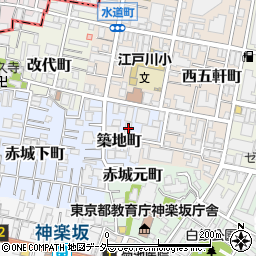 東京都新宿区築地町15周辺の地図