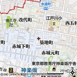 東京都新宿区築地町6周辺の地図