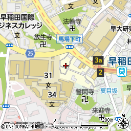 東京都新宿区馬場下町47周辺の地図