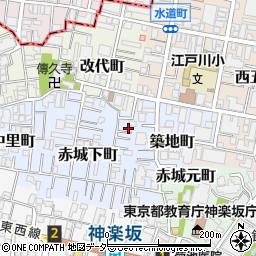 東京都新宿区赤城下町71周辺の地図