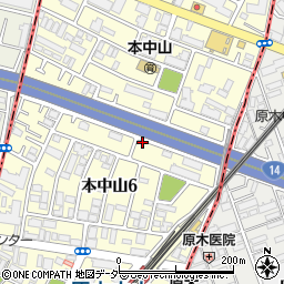 千葉県船橋市本中山6丁目1-14周辺の地図