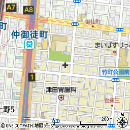 ヤクルト　東京ヤクルト販売台東本店上野センター周辺の地図