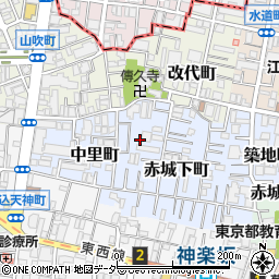 東京都新宿区赤城下町44周辺の地図