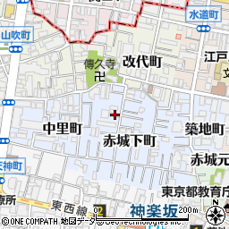 東京都新宿区赤城下町45周辺の地図