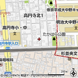 パラカ高円寺北第３駐車場周辺の地図