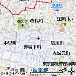 東京都新宿区赤城下町70周辺の地図