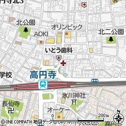 アパマンショップ高円寺店周辺の地図