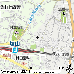 山梨県甲州市塩山赤尾517周辺の地図