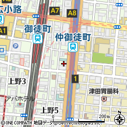 カフェ・ド・クリエ 御徒町周辺の地図