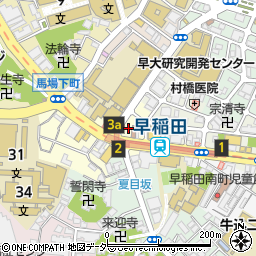 東京都新宿区馬場下町61周辺の地図