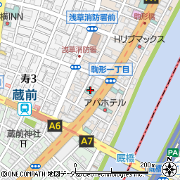 東横ＩＮＮ浅草蔵前雷門周辺の地図