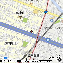 千葉県船橋市本中山5丁目3周辺の地図
