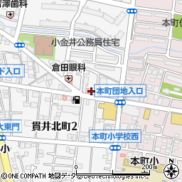 リパーク小金井貫井北町２丁目駐車場周辺の地図