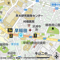 東京都新宿区早稲田町68-2周辺の地図